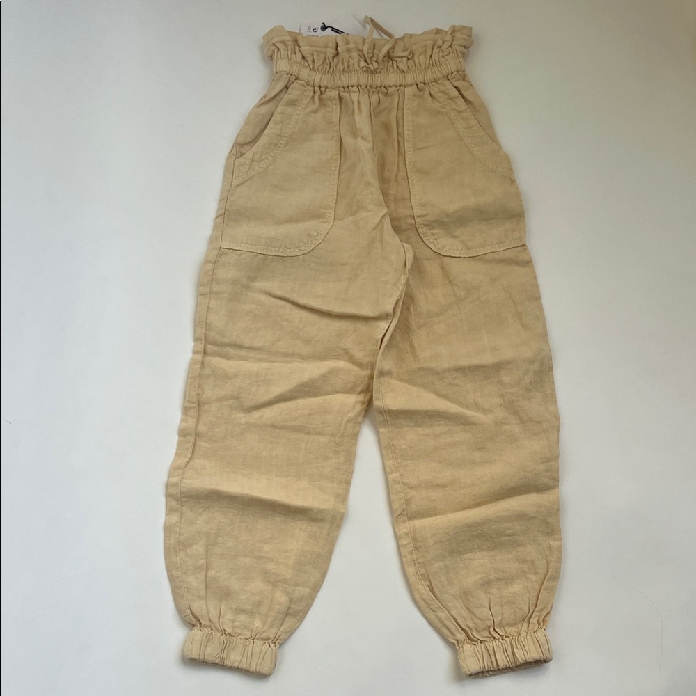 Zara kids Yellow Linen Pants